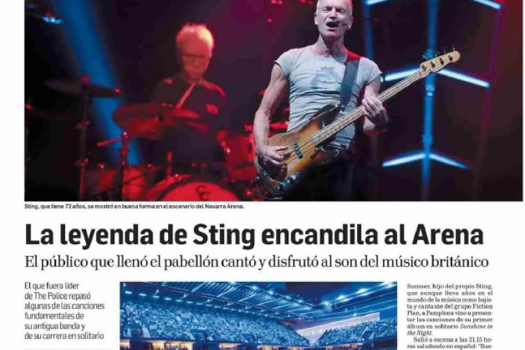 Fotografía del pantallazo de la noticia en la edición impresa de Diario de Navarra