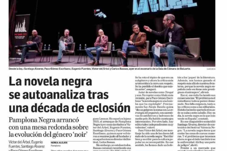 Fotografía del pantallazo de la noticia en la edición impresa de Diario de Navarra
