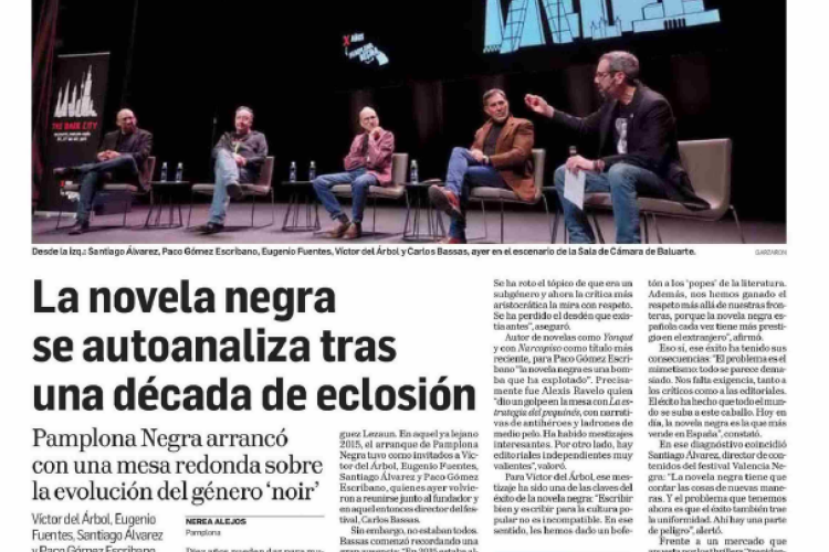 Fotografía del pantallazo de la noticia en la edición impresa de Diario de Navarra