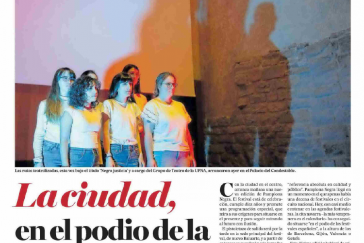 Fotografía del pantallazo de la noticia en la edición impresa del Diario de Noticias