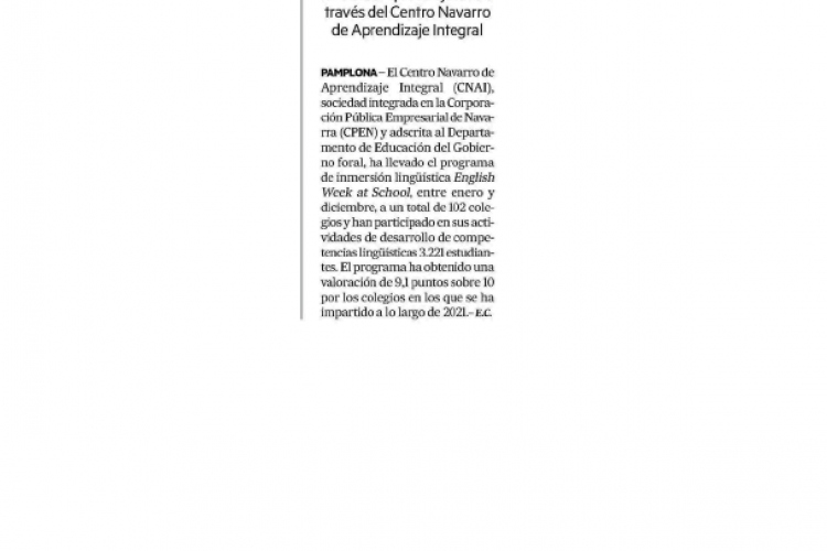 Fotografia del pantallazo de la noticia en la edición impresa del Diario de Noticias.