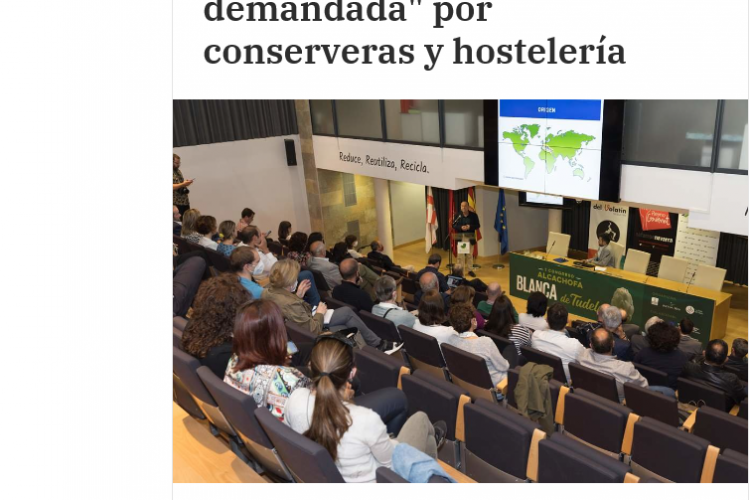 Fotografia del pantallazo de la noticia en la edición online de Pamplona Actual