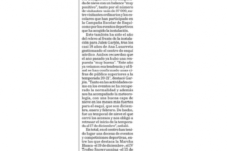 Fotografia del pantallazo de la noticia en la edición impresa del Diario de Navarra