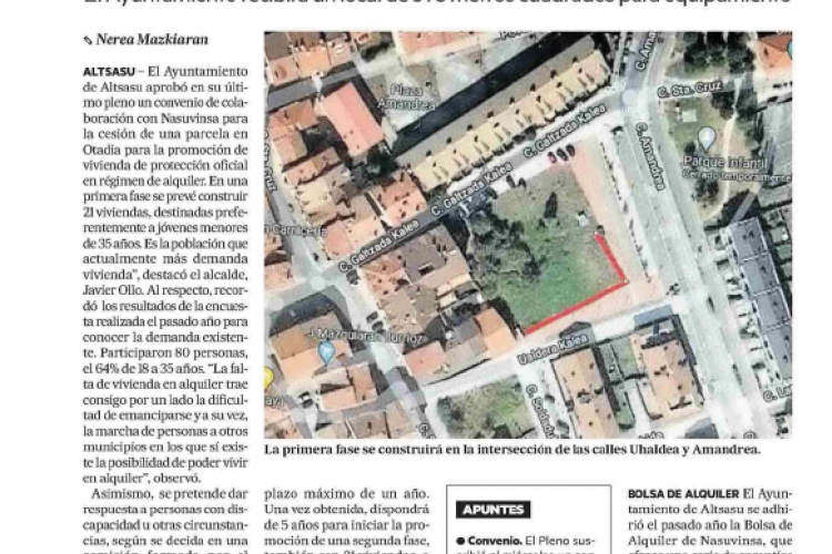 Fotografia del pantallazo de la noticia en la edición impresa del Diario de Noticias