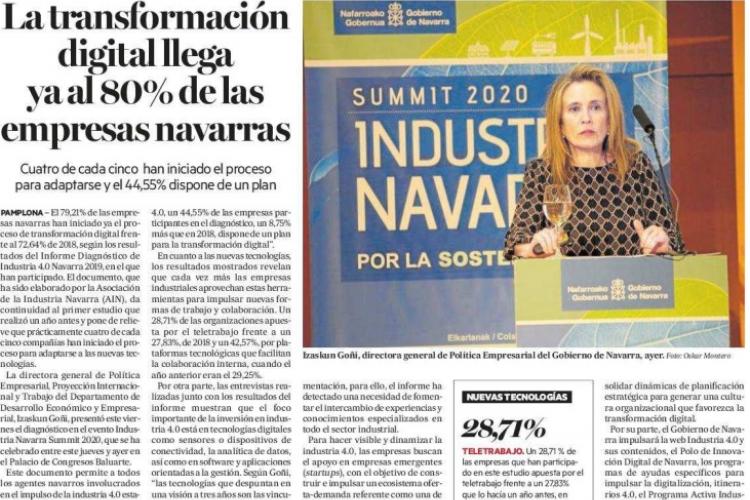 Imagen del encuentro Navarra Summit. Fuente: Diario de Noticias