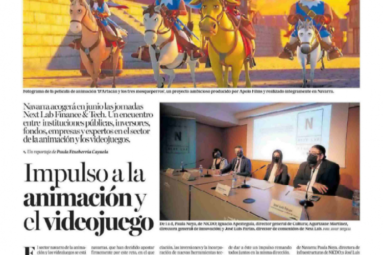 Fotografia del pantallazo de la noticia en la edición impresa del Diario de Noticias