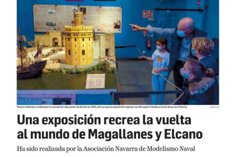 Fotografia del pantallazo de la noticia en la edición impresa del Diario de Navarra