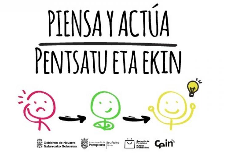 Cartel promocional de la iniciativa «Piensa y actúa»