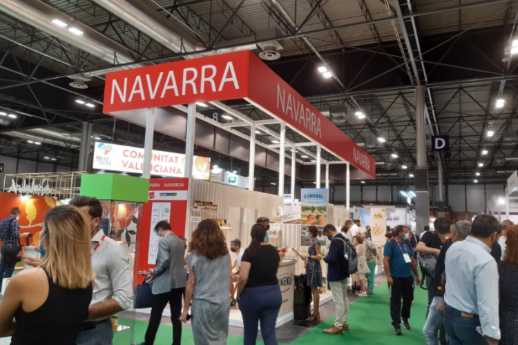 Fotografia de unos de los Stand de Navarra en una de las ferias agroalimentarias