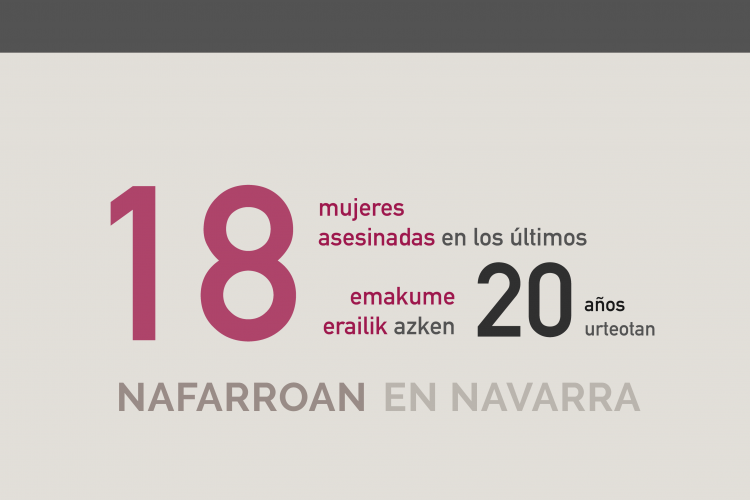 Cartel oficial de la campaña de Gobierno de Navarra por el Día Internacional contra la violencia hacia las mujeres