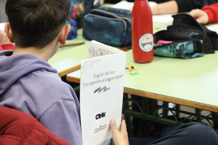 Fotografía de un estudiante participante en la 'English Week' del curso pasado. 
